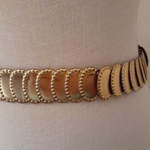 Vintage Gold Cameo Disc Belt S